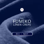 Fumiko linen Crepe - 813 Navy
