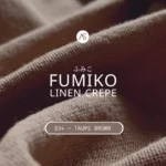 Fumiko linen Crepe - 834 Taupe Brown