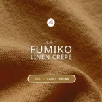 Fumiko linen Crepe - 865 Camel Brown