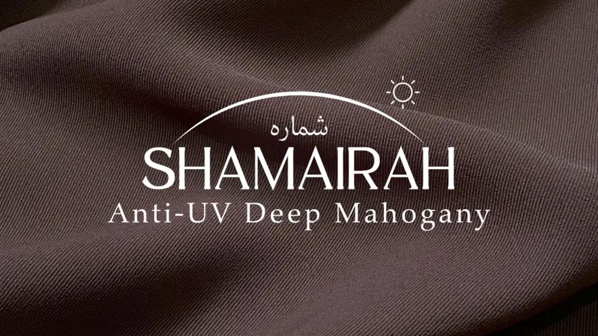 kain shamairah anti uv warna mahogany