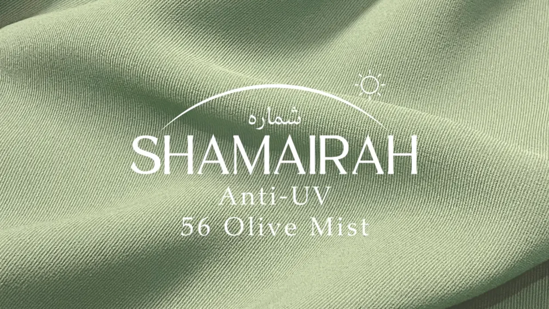 kain shamairah anti uv warna olive mist
